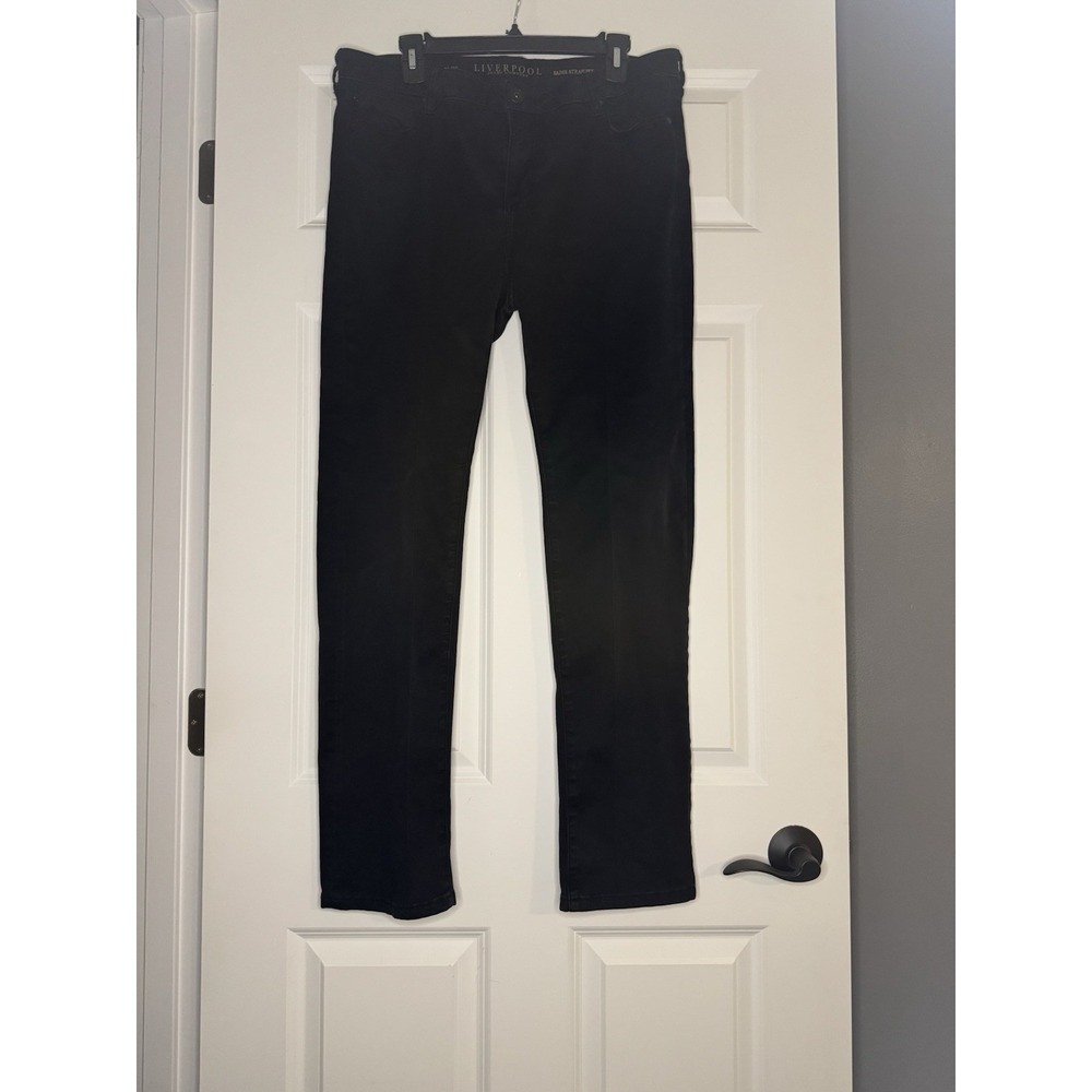Liverpool Jeans Co Sadie Straight Black Jeans 16/33